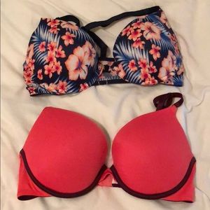 2 pink bras!
